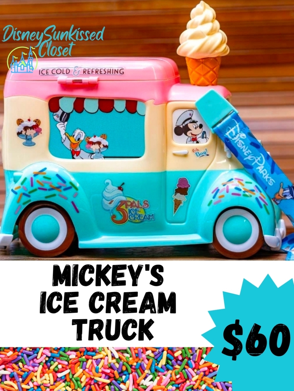 Disneyland Exclusive Toontown Mickey Ice Cream Truck Bucket